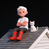 我家有只阿比猫