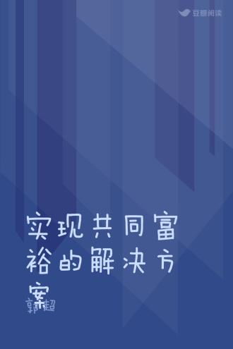 实现共同富裕的解决方案